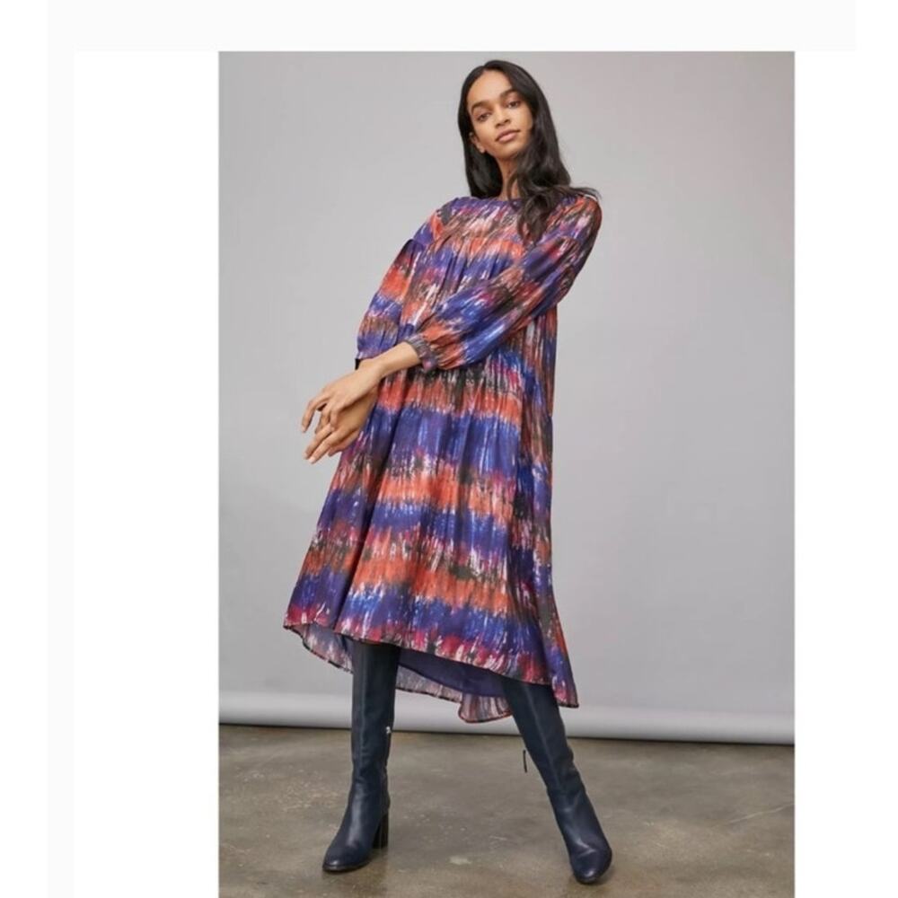 Anthropologie Norblack Norwhite Agatha Tie Dye  Maxi Dress Size medium